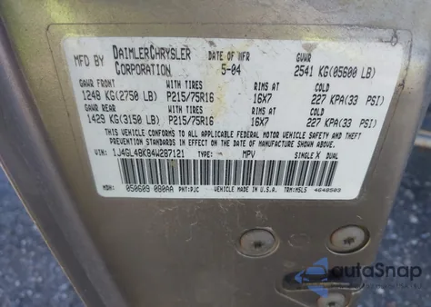 2004 Jeep Liberty Sport z USA, uszkodzony, nr VIN 1J4GL48K84W287121